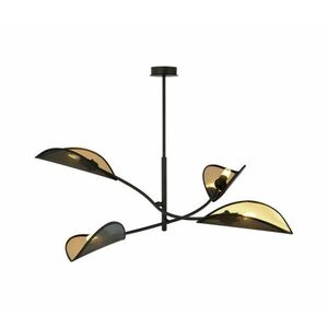 EMIBIG Csillár rúdon LOTUS 4xE14/10W/230V fekete/arany kép