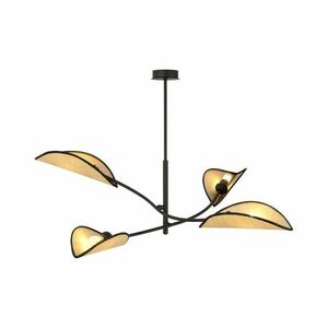 EMIBIG Csillár rúdon LOTUS 4xE14/10W/230V fekete/bézs kép