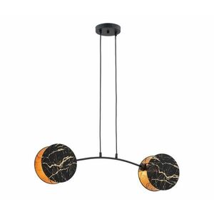 EMIBIG Csillár zsinóron MOTIF 2xE27/15W/230V fekete/arany kép