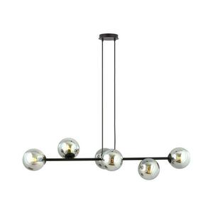 EMIBIG Csillár zsinóron ROSSI 6xE14/10W/230V fekete/szürke kép