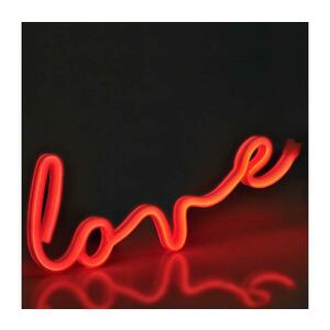 LED Neon fali dekoráció LOVE LED/3W/3xAA USB piros kép