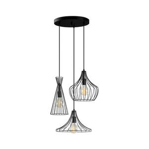 Csillár zsinóron MEZOPOTAMYA 3xE27/40W/230V fekete kép