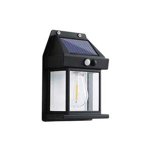 Greenlux LED Napelemes érzékelős fali lámpa LANTER LED/1W/3, 7V IP44 fekete kép