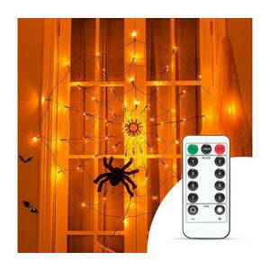 LED Díszlánc HALLOWEEN LED/5V/8 funkciós pókháló + távirányító kép