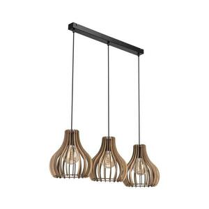 Csillár zsinóron TUCCI 3xE27/15W/230V tölgy/fekete kép