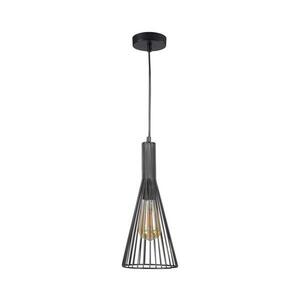 Csillár zsinóron TIANA 1xE27/20W/230V átm. 15, 5 cm fekete kép
