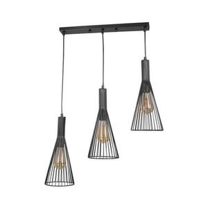 Csillár zsinóron TIANA 3xE27/20W/230V fekete kép