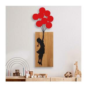 Fali dekoráció 34x99 cm lány fa/fém kép