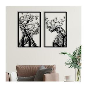KÉSZLET 2x Fali dekoráció 86x63 cm Az élet fája fém kép