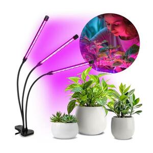 LED Dimmelhető lámpa csipesszel növények termesztésére VITARO 3xLED/10W/230V fekete kép