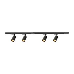 Spotlámpa sínrendszerrel PIPE 4xGU10/10W/230V fekete kép