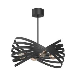 Csillár rúdon SPARKLE 4xE27/15W/230V fekete kép