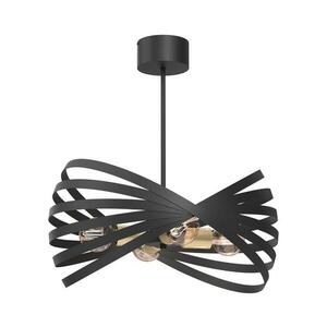 Csillár rúdon SPARKLE 4xE27/15W/230V fekete/arany kép