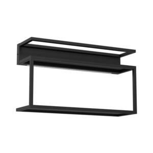 Fali polc LED világítással SHELF 33x60 cm fekete kép