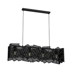 Csillár zsinóron CAMO 4xE27/15W/230V fekete kép