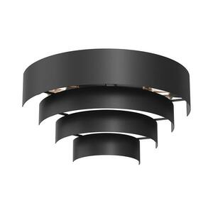 Fali lámpa RINGS 2xE27/15W/230V fekete kép
