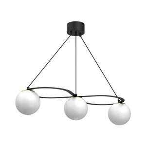 Csillár zsinóron BALLO 3xE27/15W/230V fekete/fehér kép