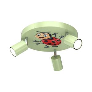 Gyerek spotlámpa FUN 3xGU10/8W/230V zöld/katicabogár kép