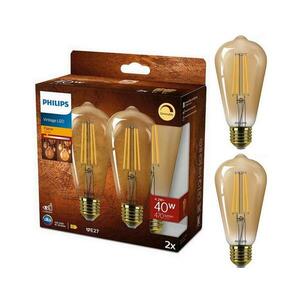 Philips KÉSZLET 2x LED Dimmelhető izzó VINTAGE Philips ST64 E27/4, 2W/230V 2200K kép