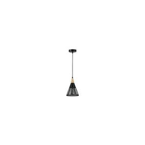 Csillár zsinóron HIRA 1xE27/60W/230V átm. 18 cm fekete kép