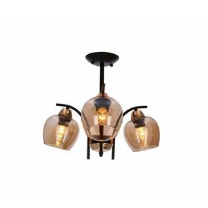 Csillár rúdon MERRA 3xE27/40W/230V fekete/bézs kép