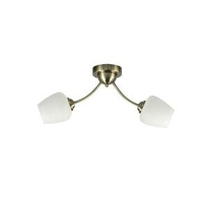 Felületre szerelhető csillár ZINA 2xE27/40W/230V réz/fehér kép