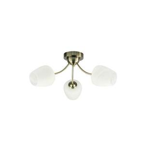 Felületre szerelhető csillár ZINA 3xE27/40W/230V réz/fehér kép