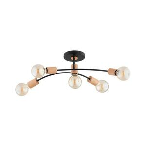 Felületre szerelhető csillár LANTI 5xE27/15W/230V bézs/fekete kép