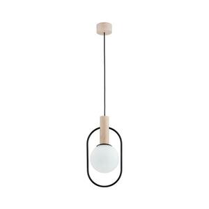 Csillár zsinóron MIKI 1xE14/10W/230V fekete/bézs kép