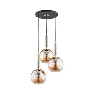 Csillár zsinóron VOLDA 3xE27/15W/230V átm. 52 cm réz kép
