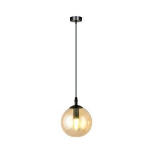 EMIBIG Csillár zsinóron COSMO 1xE14/10W/230V átm. 14 cm fekete/bézs kép