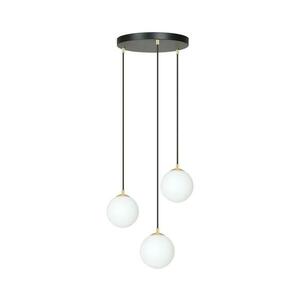 EMIBIG Csillár zsinóron ROYAL 3xE14/10W/230V átm. 30 cm fekete kép