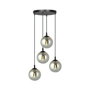 EMIBIG Csillár zsinóron COSMO 4xE14/10W/230V átm. 40 cm fekete/szürke kép