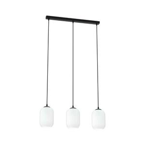EMIBIG Csillár zsinóron VERDI 3xE27/15W/230V fekete/fehér kép