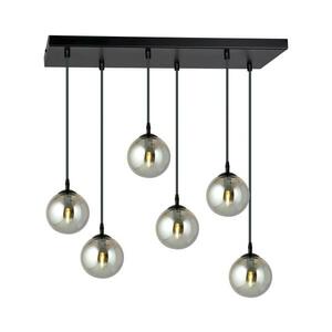 EMIBIG Csillár zsinóron COSMO 6xE14/10W/230V fekete/szürke kép