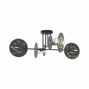 EMIBIG Csillár rúdon FRICK 4xE27/15W/230V fekete kép
