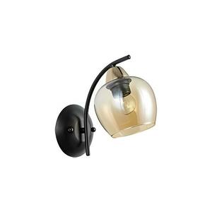 Fali lámpa MERRA 1xE27/40W/230V fekete/bézs kép