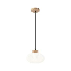 Csillár zsinóron HARMONY 1xE27/15W/230V átm. 25 cm fehér/tölgy kép