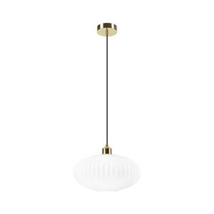 Csillár zsinóron HARMA 1xE27/15W/230V átm. 30 cm fehér/arany kép