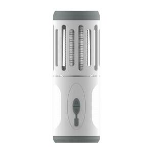 LED Hordozható újratölthető lámpa rovarcsapdával LED/6W/1800 mAh IPX4 fehér/szürke kép
