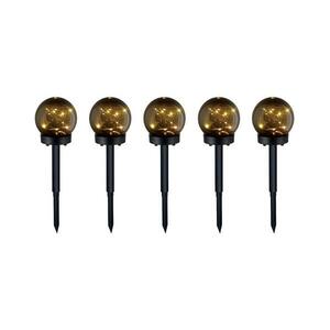 KÉSZLET 5x LED Napelemes lámpa 5xLED/0, 12W/1, 2V 3000K IP44 40 mAh fekete kép