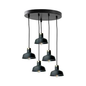 Keter Lighting Csillár zsinóron HEBE 5xE27/60W/230V fekete kép