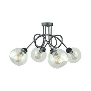 Keter Lighting Felületre szerelhető csillár EVIE 4xE27/60W/230V antracit/átlátszó kép