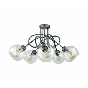 Keter Lighting Felületre szerelhető csillár EVIE 5xE27/60W/230V antracit/átlátszó kép