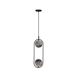 Csillár zsinóron CORDEL 2xG9/28W/230V fekete/füstös fekete kép