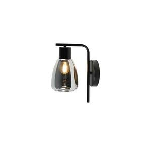Fali lámpa MOLDO 1xE27/40W/230V fekete/füstös fekete kép