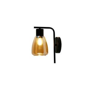 Fali lámpa MOLDO 1xE27/40W/230V fekete/füstös bézs kép