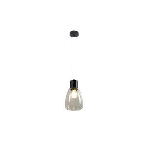 Csillár zsinóron MOLDO 1xE27/40W/230V fekete/átlátszó kép