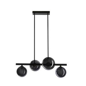 Csillár zsinóron KAMA 4xG9/28W/230V fekete/füstös fekete kép