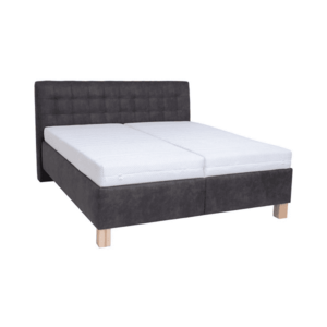 POHODA Kárpitozott ágy tárolóhellyel matrac nélkül VIOLET 160x200 cm söt. szürke kép